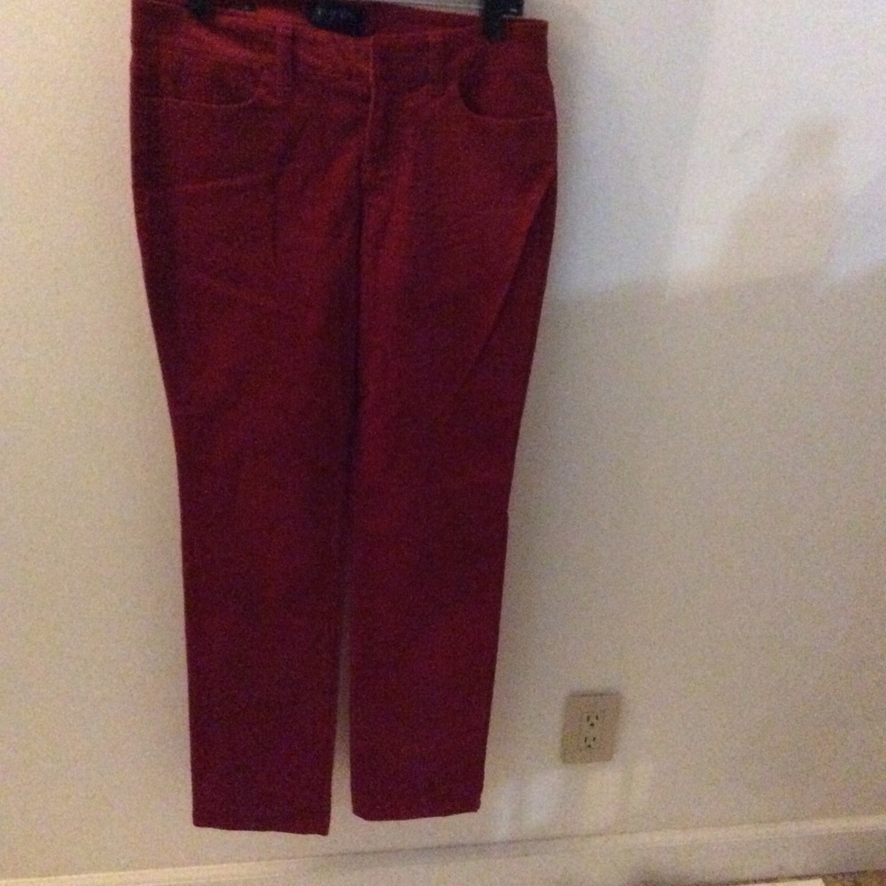 NWT Red Velveteen Pants Talbots Signature Fit